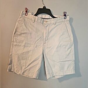 💚Roundtree & Yorke Casuals Mens Size 32 Chino Shorts Ivory 🩵